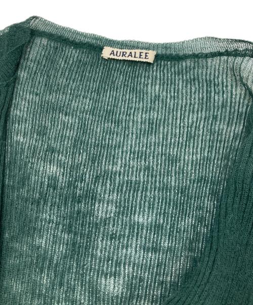 AURALEE（オーラリー）AURALEE (オーラリー) モヘアリブニットカーディガン グリーン サイズ:1の古着・服飾アイテム