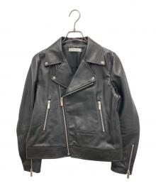 UNITED ARROWS（ユナイテッドアローズ）の古着「UAW レザー ライダース ジャケット」｜ブラック