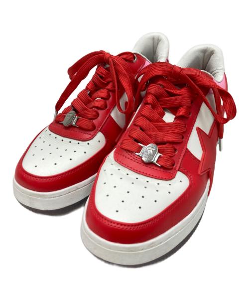 A BATHING APE（ア ベイシング エイプ）A BATHING APE (ア ベイシング エイプ) BAPE STA ホワイト×ピンク サイズ:28の古着・服飾アイテム