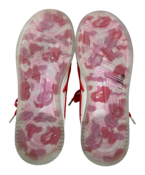 A BATHING APE（ア ベイシング エイプ）A BATHING APE (ア ベイシング エイプ) BAPE STA ホワイト×ピンク サイズ:28の古着・服飾アイテム