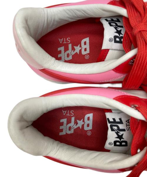 A BATHING APE（ア ベイシング エイプ）A BATHING APE (ア ベイシング エイプ) BAPE STA ホワイト×ピンク サイズ:28の古着・服飾アイテム