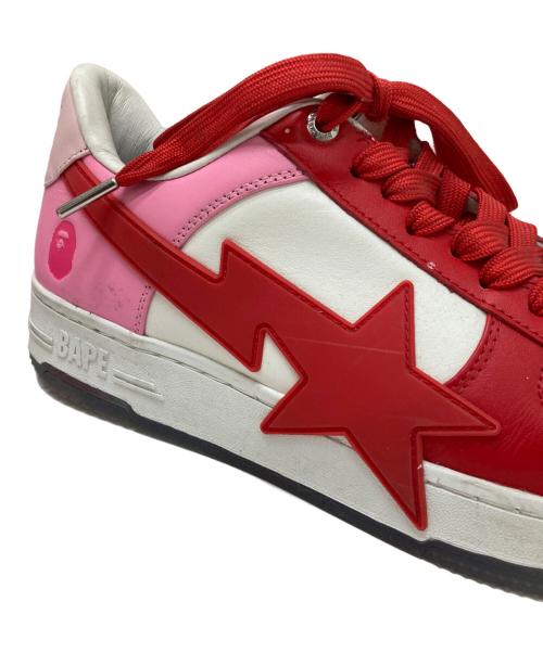 A BATHING APE（ア ベイシング エイプ）A BATHING APE (ア ベイシング エイプ) BAPE STA ホワイト×ピンク サイズ:28の古着・服飾アイテム