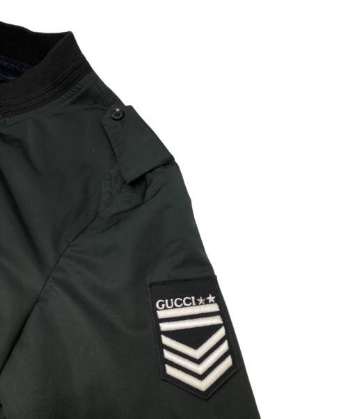GUCCI（グッチ）GUCCI (グッチ) ナイロンミリタリーブルゾン ブラック サイズ:44の古着・服飾アイテム