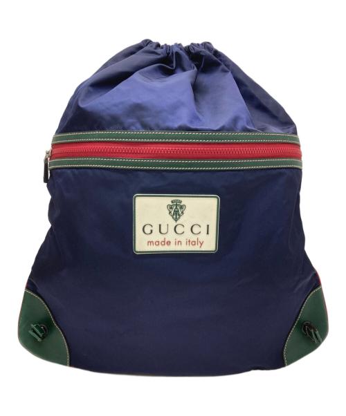 GUCCI（グッチ）GUCCI (グッチ) ナップサック ネイビーの古着・服飾アイテム