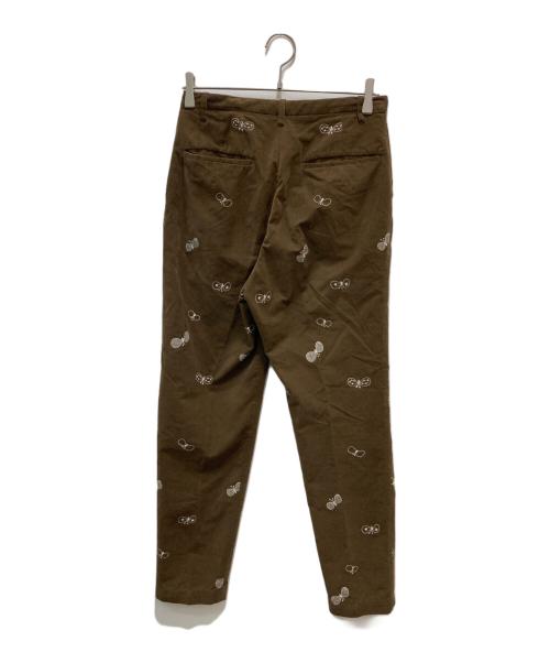 mina perhonen（ミナ ペルホネン）mina perhonen (ミナ ペルホネン) コーデュロイ刺繍パンツ ブラウン サイズ:36の古着・服飾アイテム
