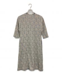 mina perhonen（ミナ ペルホネン）の古着「刺繍ワンピース」｜グレー