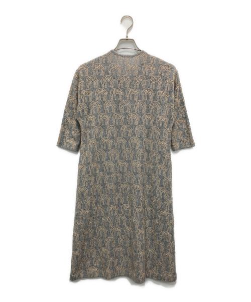 mina perhonen（ミナ ペルホネン）mina perhonen (ミナ ペルホネン) 刺繍ワンピース グレー サイズ:36の古着・服飾アイテム