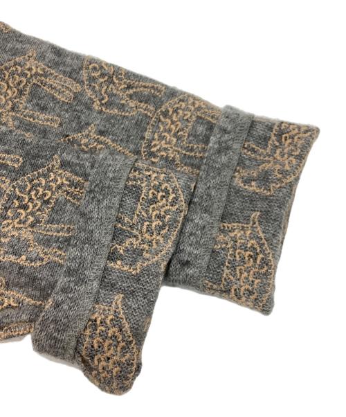 mina perhonen（ミナ ペルホネン）mina perhonen (ミナ ペルホネン) 刺繍ワンピース グレー サイズ:36の古着・服飾アイテム