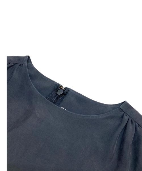Demi-Luxe Beams（デミルクス ビームス）Demi-Luxe Beams (デミルクス ビームス) ギャザークルーネックワンピース ネイビー サイズ:38の古着・服飾アイテム