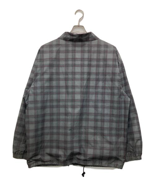 Quiksilver（クイックシルバー）Quiksilver (クイックシルバー) チェックスタンドカラージャケット グレー サイズ:Mの古着・服飾アイテム