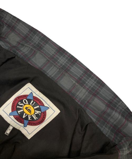 Quiksilver（クイックシルバー）Quiksilver (クイックシルバー) チェックスタンドカラージャケット グレー サイズ:Mの古着・服飾アイテム