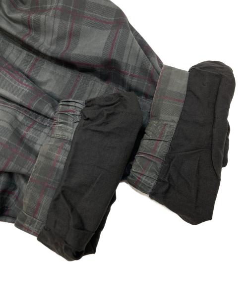 Quiksilver（クイックシルバー）Quiksilver (クイックシルバー) チェックスタンドカラージャケット グレー サイズ:Mの古着・服飾アイテム