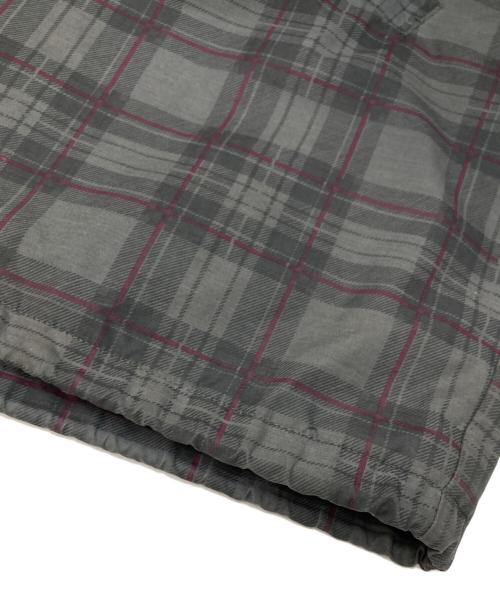 Quiksilver（クイックシルバー）Quiksilver (クイックシルバー) チェックスタンドカラージャケット グレー サイズ:Mの古着・服飾アイテム