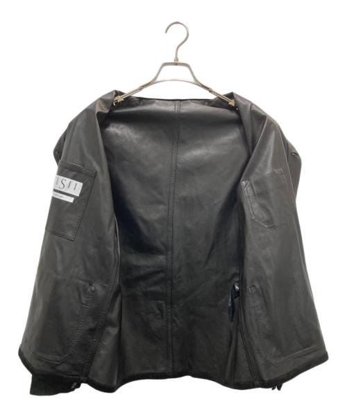 sisii（シシ）sisii (シシ) フレンチワーク レザージャケット ブラック サイズ:Mの古着・服飾アイテム