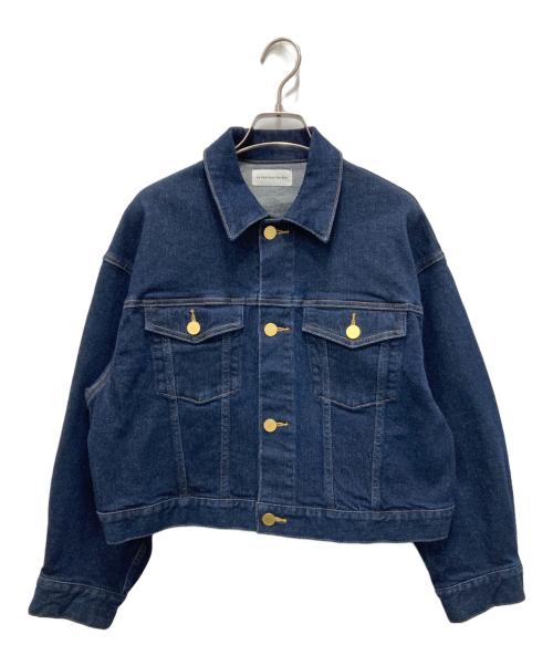 La boutique BonBon（ラブティックボンボン）La boutique BonBon (ラブティックボンボン) メタル釦クロップドGジャン インディゴ サイズ:FREEの古着・服飾アイテム