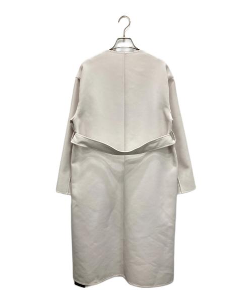 JUSGLITTY（ジャスグリッティー）JUSGLITTY (ジャスグリッティー) ダブルフェイスノーカラーコート ベージュ サイズ:1の古着・服飾アイテム