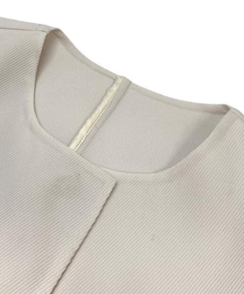 JUSGLITTY（ジャスグリッティー）JUSGLITTY (ジャスグリッティー) ダブルフェイスノーカラーコート ベージュ サイズ:1の古着・服飾アイテム