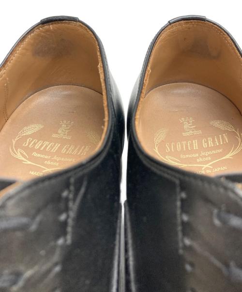 SCOTCH GRAIN（スコッチグレイン）SCOTCH GRAIN (スコッチグレイン) フルブローグウィングチップシューズ ブラック サイズ:24 1/2の古着・服飾アイテム