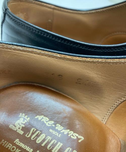 SCOTCH GRAIN（スコッチグレイン）SCOTCH GRAIN (スコッチグレイン) ストレートチップシューズ ブラック サイズ:24 1/2の古着・服飾アイテム
