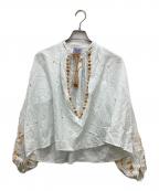 Thierry Colsonティエリーコルソン）の古着「スキッパーブラウス」｜ブルー