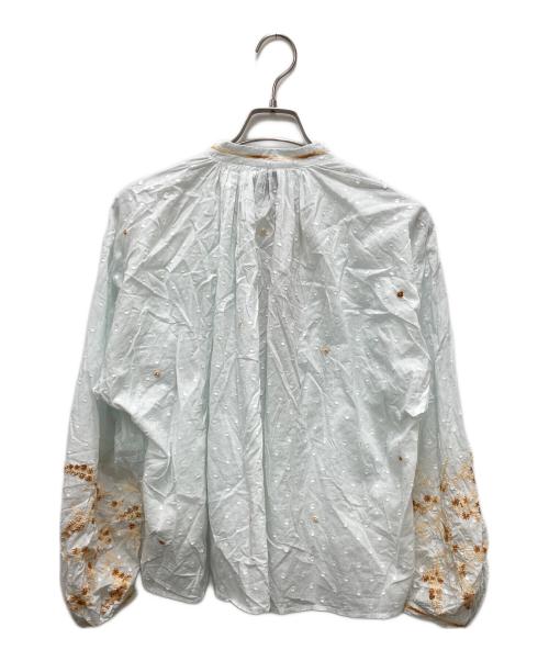 Thierry Colson（ティエリーコルソン）Thierry Colson (ティエリーコルソン) スキッパーブラウス ブルー サイズ:Sの古着・服飾アイテム