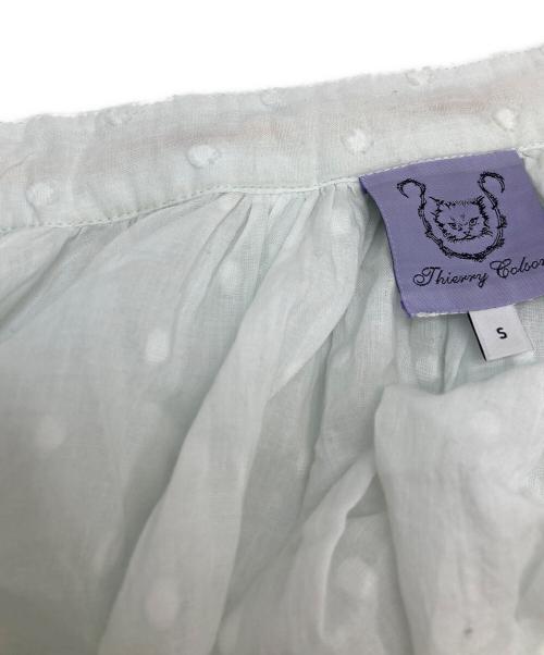 Thierry Colson（ティエリーコルソン）Thierry Colson (ティエリーコルソン) スキッパーブラウス ブルー サイズ:Sの古着・服飾アイテム