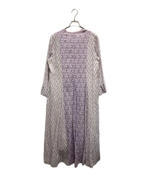 ne quittez pas（ヌキテパ）ne quittez pas (ヌキテパ) ロータスコンビプリントパネルドレス パープル サイズ:Mの古着・服飾アイテム