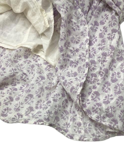 ne quittez pas（ヌキテパ）ne quittez pas (ヌキテパ) ロータスコンビプリントパネルドレス パープル サイズ:Mの古着・服飾アイテム