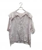 nest Robeネストローブ）の古着「天然染め ケープカラーブラウス」｜ピンク