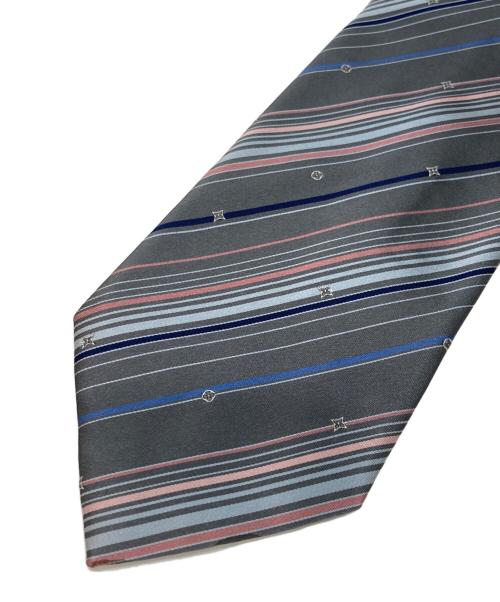 LOUIS VUITTON（ルイ ヴィトン）LOUIS VUITTON (ルイ ヴィトン) ストライプ柄ネクタイ グレー サイズ:-の古着・服飾アイテム