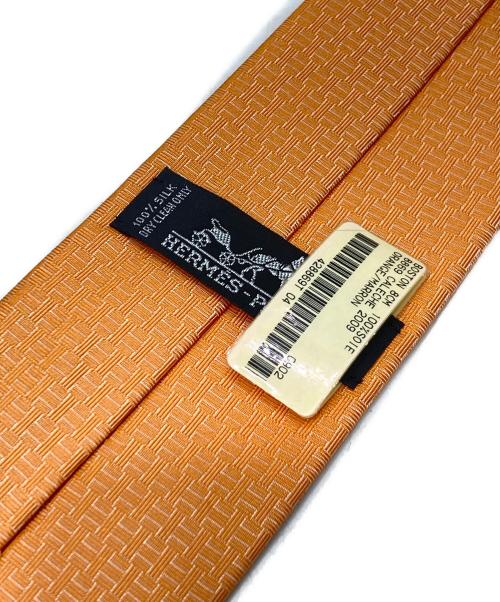 HERMES（エルメス）HERMES (エルメス) ロゴネクタイ オレンジ サイズ:-の古着・服飾アイテム