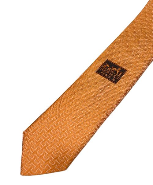 HERMES（エルメス）HERMES (エルメス) ロゴネクタイ オレンジ サイズ:-の古着・服飾アイテム