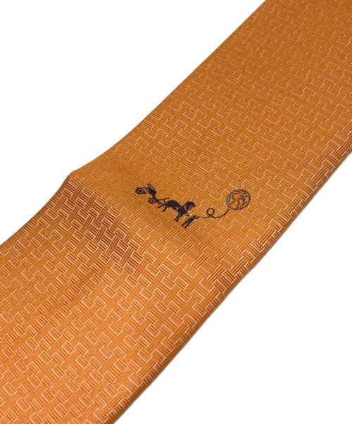 HERMES（エルメス）HERMES (エルメス) ロゴネクタイ オレンジ サイズ:-の古着・服飾アイテム
