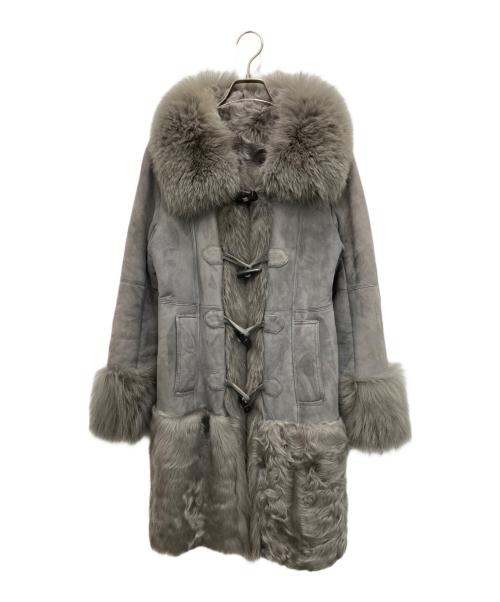 GRACE CONTINENTAL（（グレースコンチネンタル）GRACE CONTINENTAL (（グレースコンチネンタル) ムートンフォックスファーコート グレー サイズ:36の古着・服飾アイテム