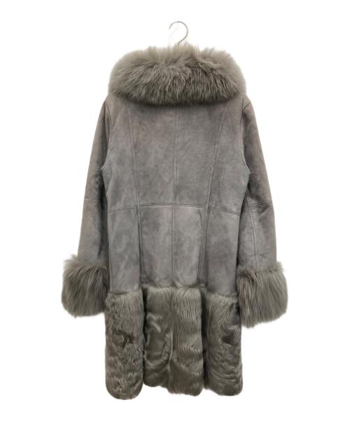 GRACE CONTINENTAL（（グレースコンチネンタル）GRACE CONTINENTAL (（グレースコンチネンタル) ムートンフォックスファーコート グレー サイズ:36の古着・服飾アイテム