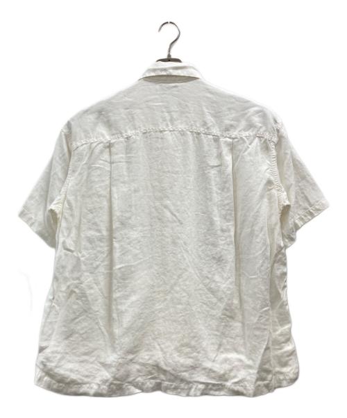 CAHLUMN（カウラム）CAHLUMN (カウラム) Belgium Linen Open Collar Shirt 1.1 ホワイト サイズ:Mの古着・服飾アイテム