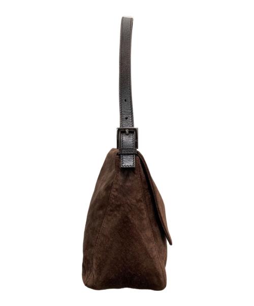FENDI（フェンディ）FENDI (フェンディ) スウェードショルダーバッグ ブラウンの古着・服飾アイテム