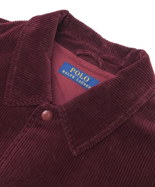 POLO RALPH LAUREN（ポロ・ラルフローレン）POLO RALPH LAUREN (ポロ・ラルフローレン) コーデュロイコーチジャケット レッド サイズ:Mの古着・服飾アイテム