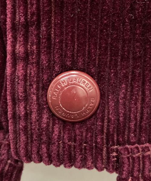 POLO RALPH LAUREN（ポロ・ラルフローレン）POLO RALPH LAUREN (ポロ・ラルフローレン) コーデュロイコーチジャケット レッド サイズ:Mの古着・服飾アイテム