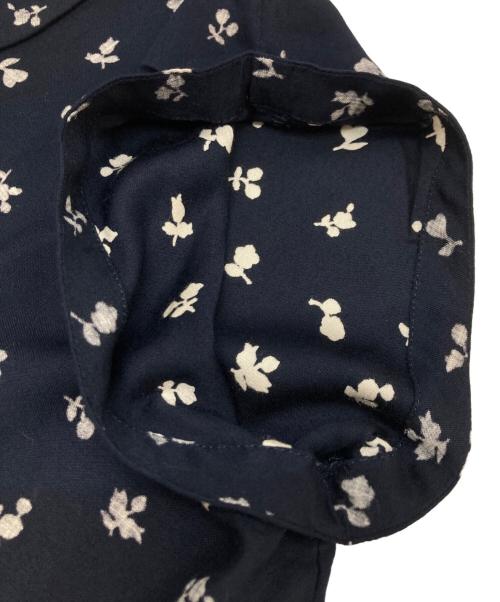 COMME des GARCONS COMME des GARCONS（コムデギャルソン コムデギャルソン）COMME des GARCONS COMME des GARCONS (コムデギャルソン コムデギャルソン) 丸襟総柄レーヨンワンピース ネイビー サイズ:XSの古着・服飾アイテム