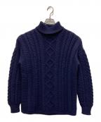 GUERNSEY WOOLLENSガンジーウーレンズ）の古着「アランニット」｜ネイビー
