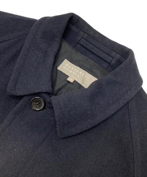 MARGARET HOWELL（マーガレットハウエル）MARGARET HOWELL (マーガレットハウエル) ウールステンカラーコート ネイビー サイズ:Mの古着・服飾アイテム