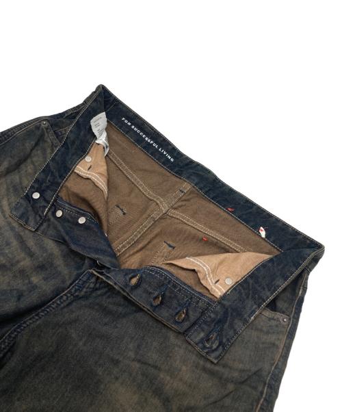 DIESEL（ディーゼル）DIESEL (ディーゼル) デニムパンツ ブラウン×ブルー サイズ:W27の古着・服飾アイテム