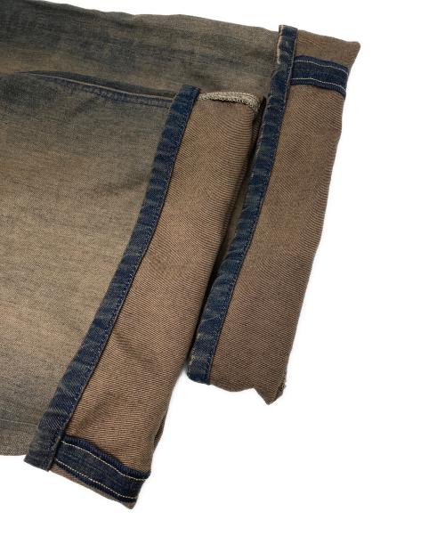 DIESEL（ディーゼル）DIESEL (ディーゼル) デニムパンツ ブラウン×ブルー サイズ:W27の古着・服飾アイテム