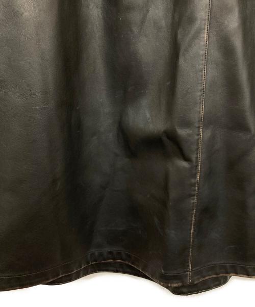 DIESEL（ディーゼル）DIESEL (ディーゼル) フェイクレザースカート ブラック サイズ:38の古着・服飾アイテム