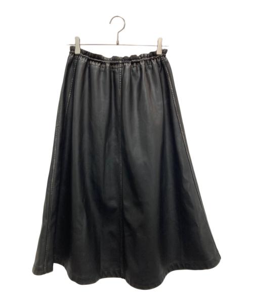 DIESEL（ディーゼル）DIESEL (ディーゼル) フェイクレザースカート ブラック サイズ:38の古着・服飾アイテム