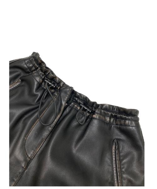 DIESEL（ディーゼル）DIESEL (ディーゼル) フェイクレザースカート ブラック サイズ:38の古着・服飾アイテム