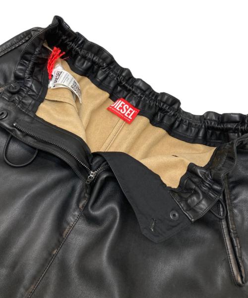 DIESEL（ディーゼル）DIESEL (ディーゼル) フェイクレザースカート ブラック サイズ:38の古着・服飾アイテム