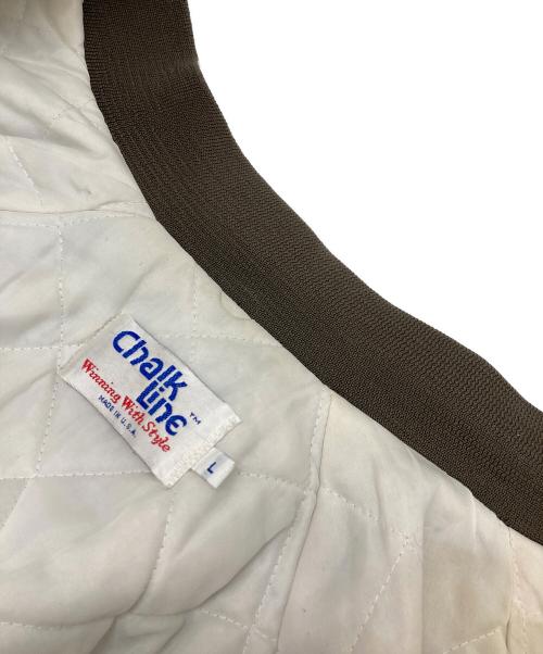 Chalk Line（チョークライン）Chalk Line (チョークライン) スタジャン ベージュ サイズ:Lの古着・服飾アイテム