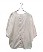 nest Robeネストローブ）の古着「コットンリネン近江晒ドルマブラウス」｜ピンク